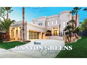 Property for sale at 801 CANYON GREENS Drive, Las Vegas,  Nevada 89144